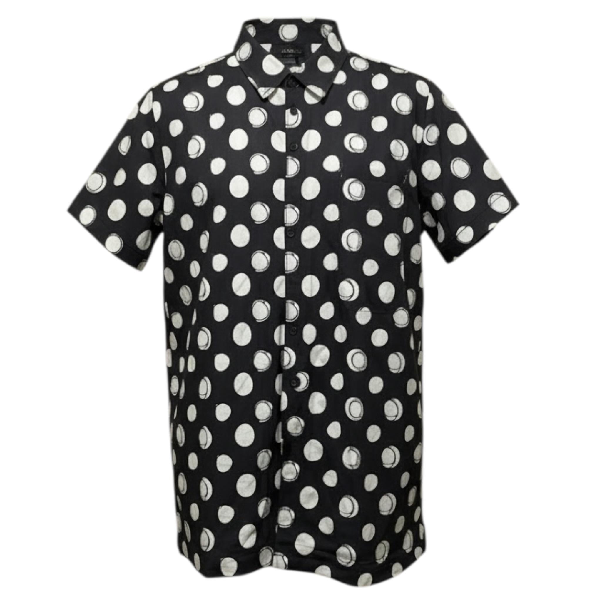 I'M Brian Camicia tinta unita con Fantasia Pois Nero per Bambino PA2844J NERO I'M BRIAN 