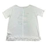 Monnalisa Maxi T-Shirt Tinta Unita con Stampa per Bambina 791610A5 BIANCO MONNALISA 