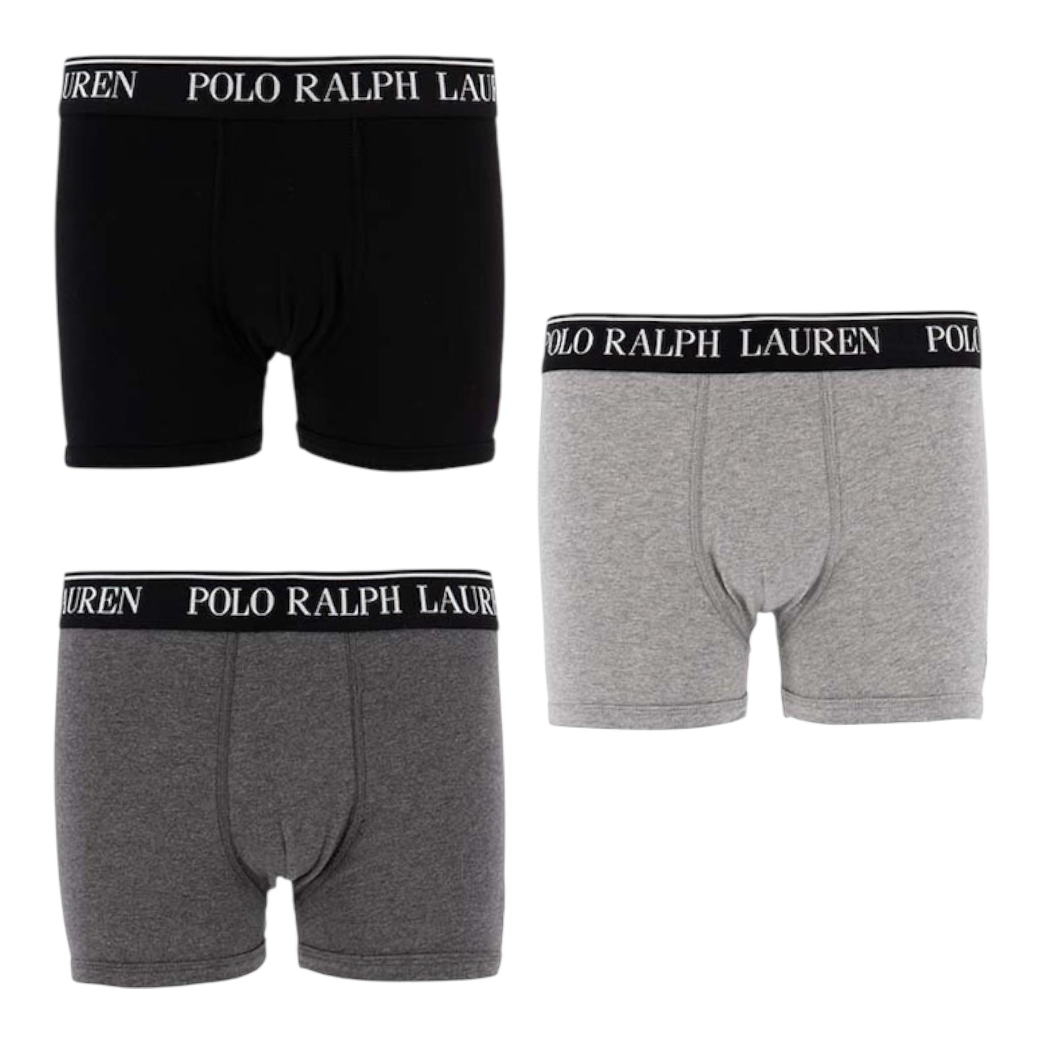 Ralph Lauren Set 3 Boxer Bicolore per Bambino 9P5015 NERO RALPH LAUREN 