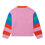 STELLA McCARTNEY felpa chiusa girocollo tinta unita con stampe in contrasto Rosa per Bambina TT4A20 ROSA STELLA McCARTNEY 