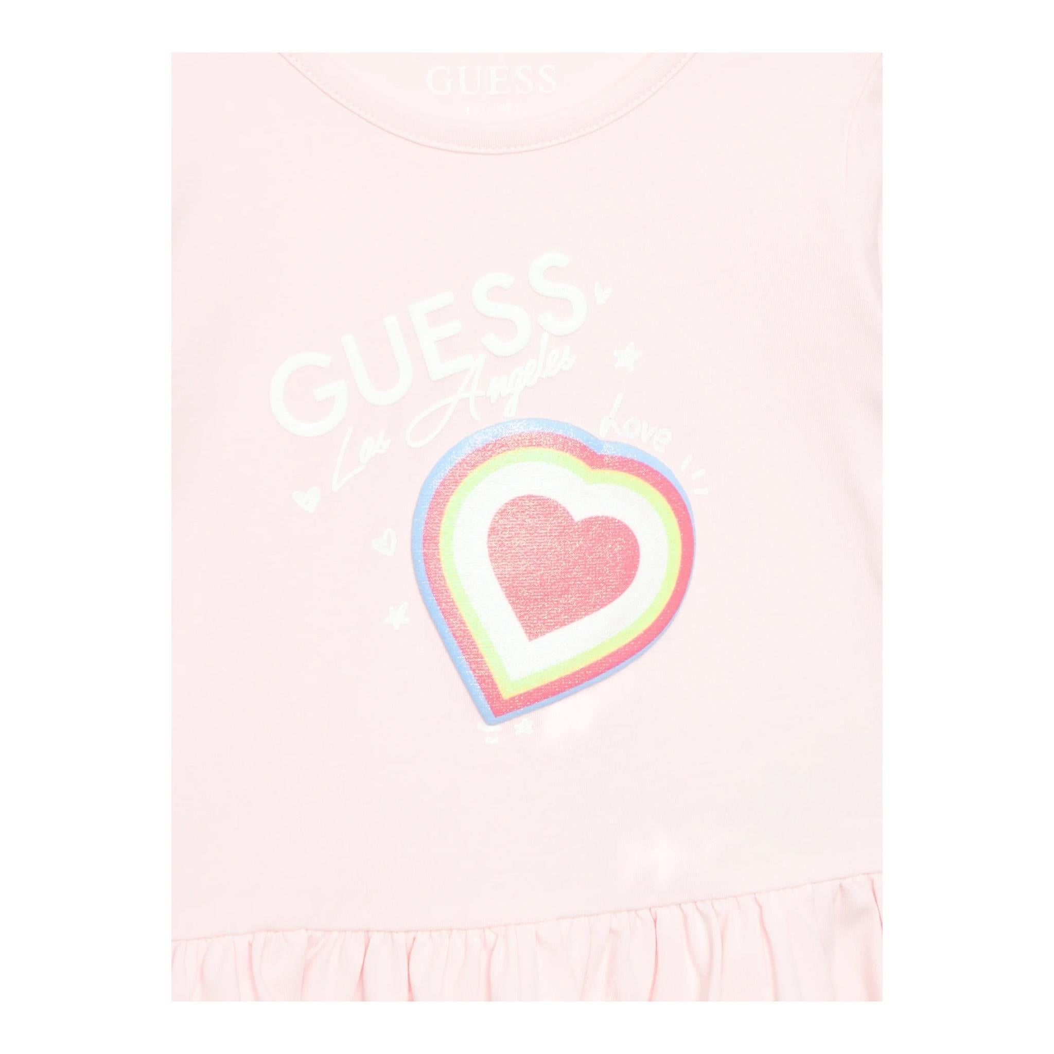 GUESS completo 2 pezzi shirt-leggins Rosa per Neonata A4YG05K6YW3 ROSA GUESS 