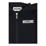 MOSCHINO felpa tinta unita con zip e cappuccio Nero per Neonato MUF05I NERO MOSCHINO 