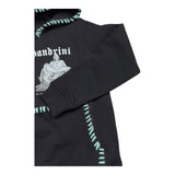 DANIELE ALESSANDRINI felpa chiusa con cappuccio tinta unita con stampa Nero per Bambino 1231F00094 NERO DANIELE ALESSANDRINI 