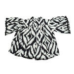 Kaos Camicia Bicolore con Stampa per Bambina KS199 PANNA KAOS 