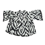 Kaos Camicia Bicolore con Stampa per Bambina KS199 PANNA KAOS 