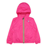 K-Way Giubbino Tinta Unita con Zip E Cappuccio per Bambina K81253W FRAGOLA K-WAY 