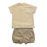 Squid Complete 2-teiliges Hemd-Bermuda-Beige für Jungen
