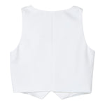 Miss Blumarine Gilet Tinta Unita con Applicazione per Bambina IA4021 PANNA MISS BLUMARINE 