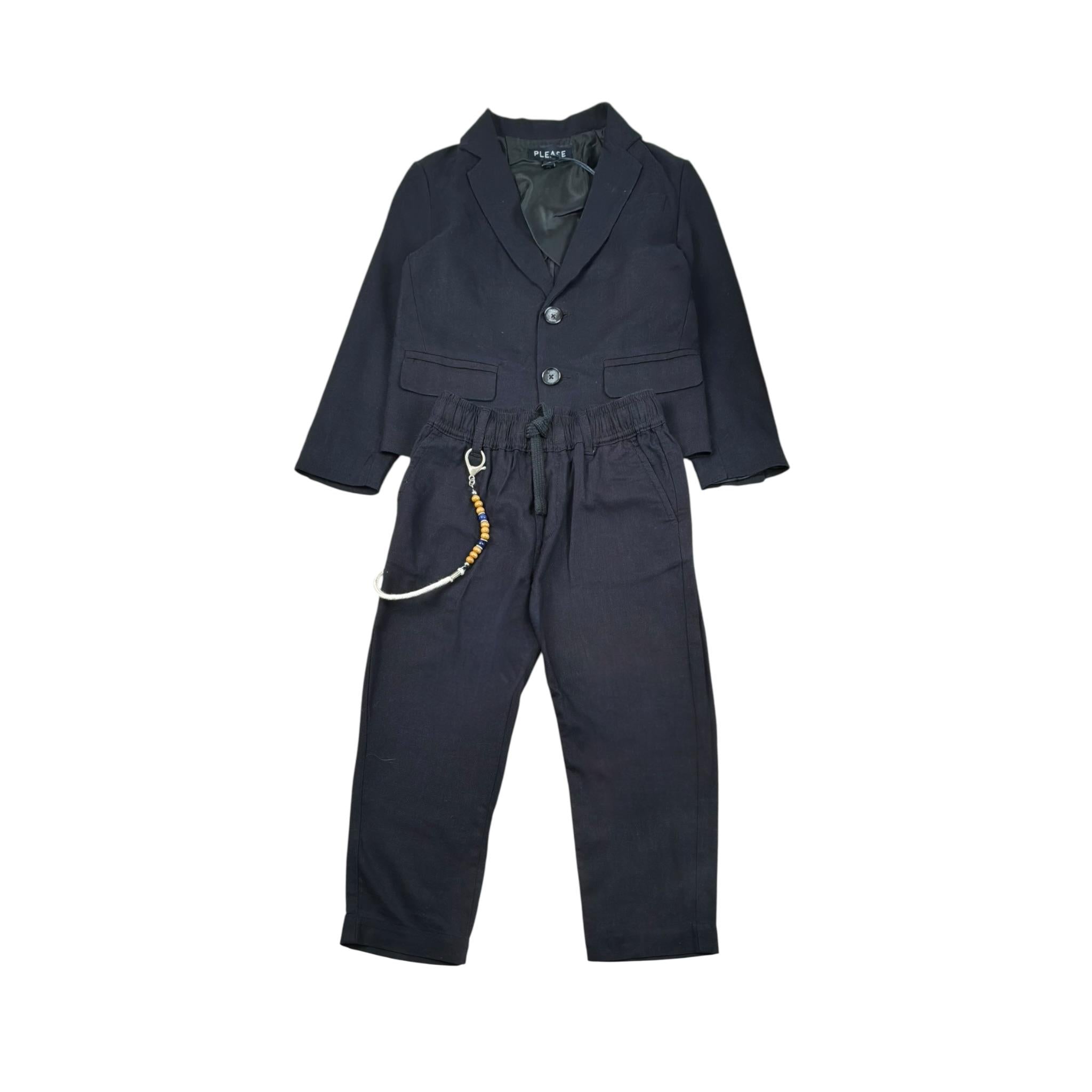 Please Completo 2 Pezzi Giacca-Pantalone per Bambino EB00000973 NERO PLEASE 