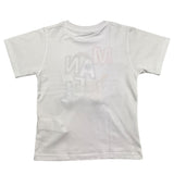 Manuel Ritz Rundhals-T-Shirt einfarbig mit Kontrastdruck weiß für Jungen