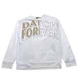 Datch Rundhals-Sweatshirt, einfarbig, mit weißem Aufdruck für Jungen