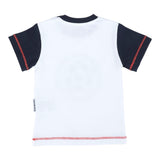 Bikkembergs T-Shirt Girocollo Tinta Unita con Maniche In Contrasto per Neonato BK1732 BIANCO BiKKEMBERGS 
