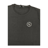 Daniele Alessandrini Einfarbiges T-Shirt mit Rundhalsausschnitt und schwarzem Aufdruck für Kinder