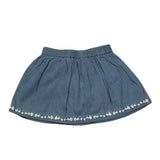 Losan Baby Mädchen Einfarbiger Denim-Culotte-Rock Hellblau