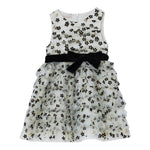 LIU JO abito giromanica tinta unita con tulle e fori Panna per Bambina KF4103 PANNA LIU JO 