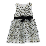 LIU JO abito giromanica tinta unita con tulle e fori Panna per Bambina KF4103 PANNA LIU JO 