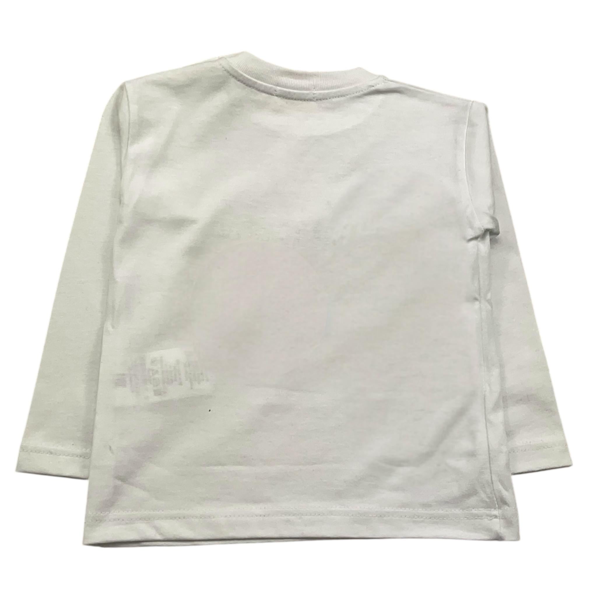 NANAN shirt gircollo tinta unita con stampa logo Bianco per Neonato I2423712B BIANCO NANAN 