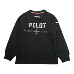 AERONAUTICA MILITARE shirt girocollo tinta unita con stampa Nero per Bambino 242TS0002AJRJ664 NERO AERONAUTICA MILITARE 