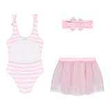 Monnalisa Set Costume 3 Pezzi Costume-Fascia-Gonna per Bambina 39E042J ROSA MONNALISA 