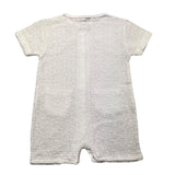 Wedoble Baby-Strampler, einfarbig, halbe Ärmel, Weiß