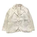 Le Bebe' Einreihige, schlichte Jacke in Weiß für Jungen