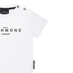 John Richmond T-Shirt Girocollo Tinta Unita con Stampa per Neonato RIP25014TSXXX BIANCO JOHN RICHMOND 
