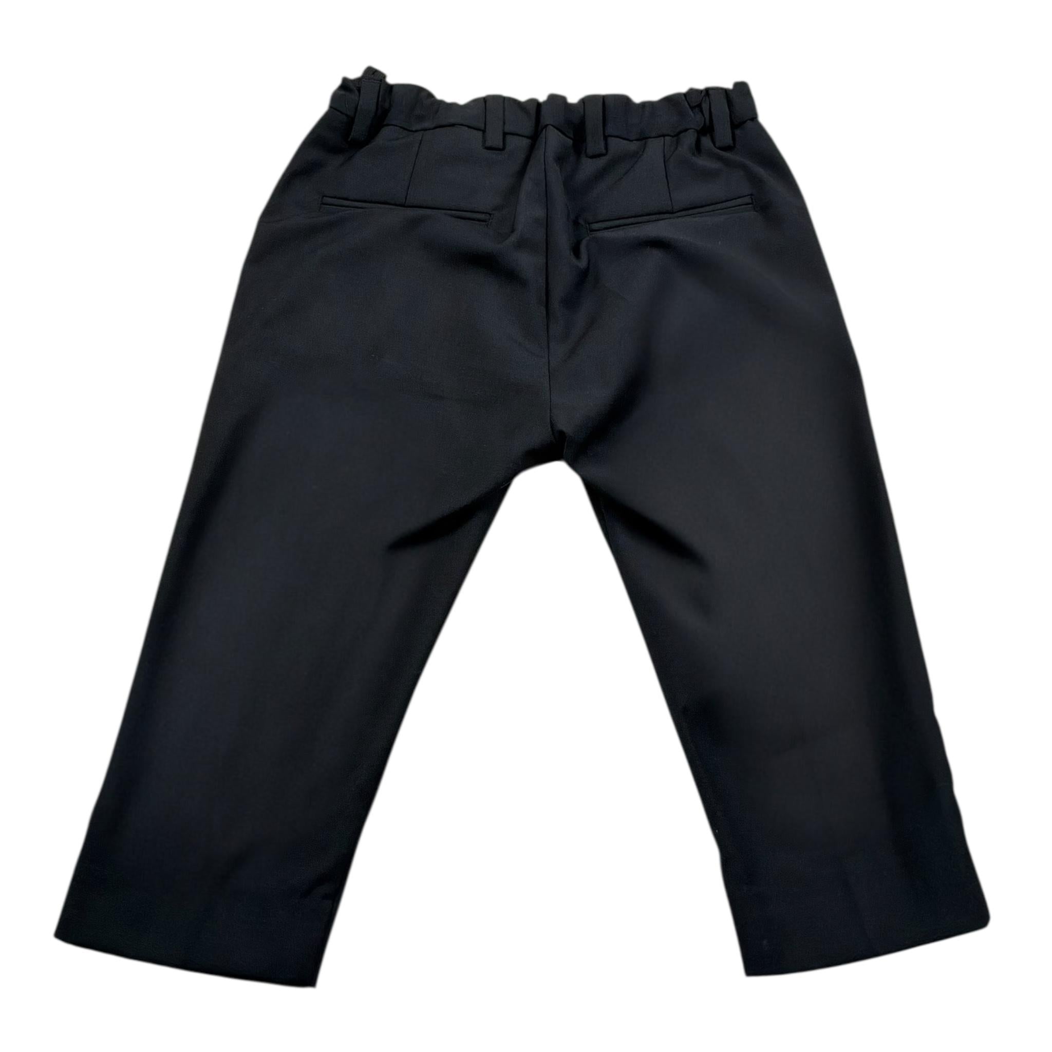 I'M Brian Pantalone Tinta Unita con Girovita Regolabile per Neonato PA2208J NERO I'M BRIAN 