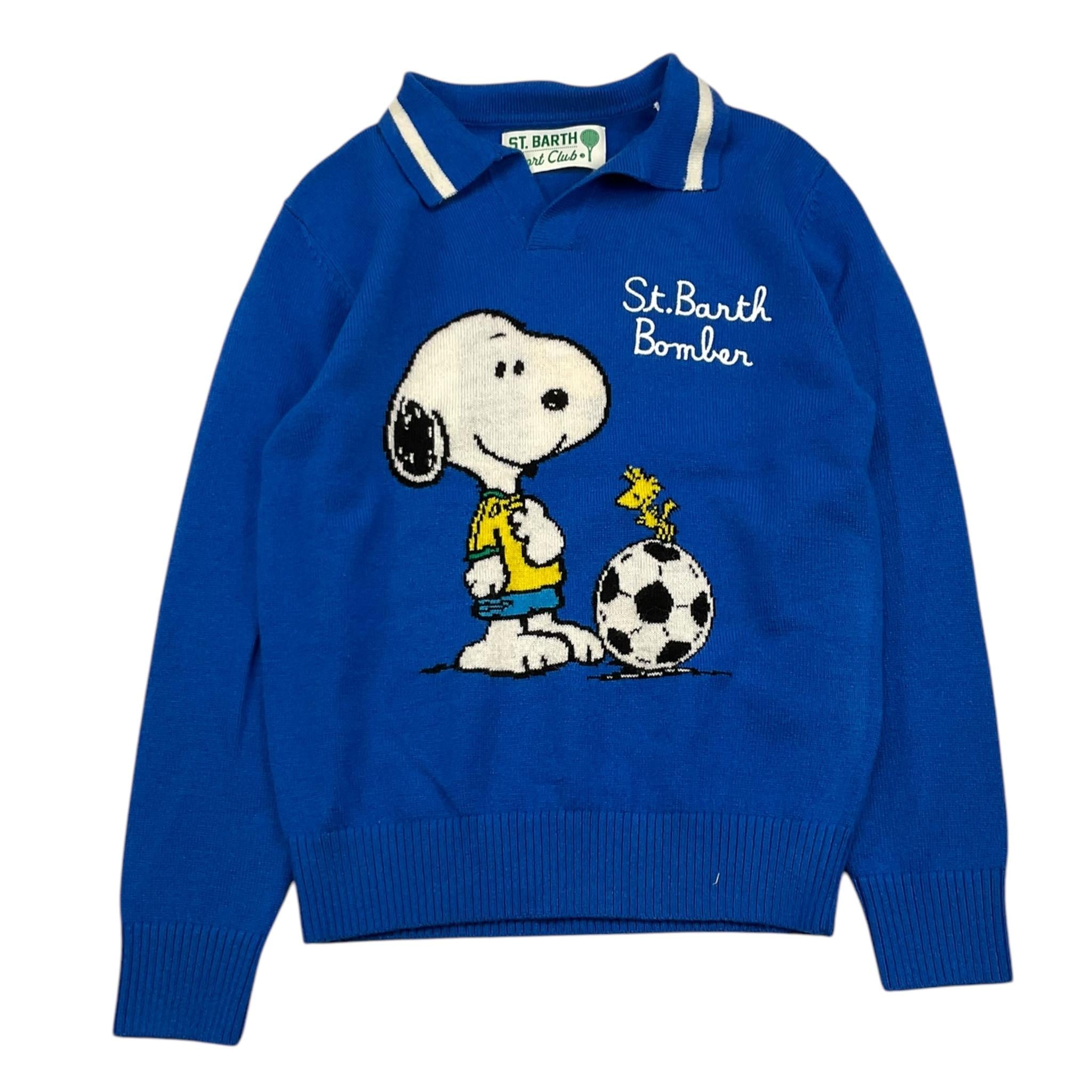 SAINT BARTH maglia modello polo tinta unita con stampa Cobalto per Bambino COVE001 COBALTO SAINT BARTH 