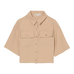 Michael Kors Camicia Mezza Manica Tinta Unita per Bambina R30331X BEIGE MICHAEL KORS 
