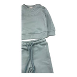 TRUSSARDI completo 2 pezzi felpa-pantalone tinta unita Azzurro per Neonato TIA25001 AZZURRO TRUSSARDI 
