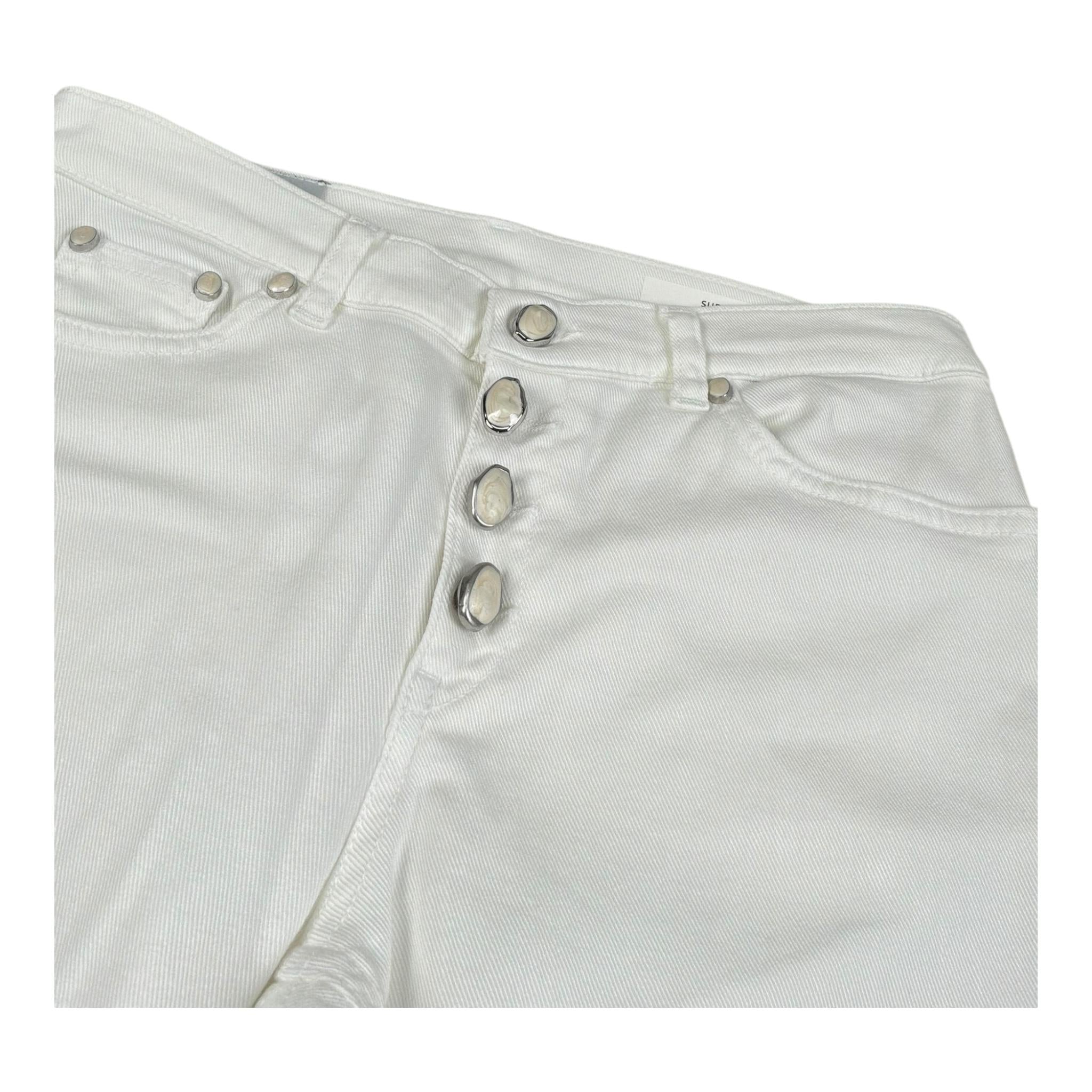 Dondup Jeans Tinta Unita con 4 Bottoni per Bambina DFPA119 BIANCO DONDUP 