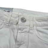 Dondup Gonna In Denim Tinta Unita con Tasconi per Bambina DFG015 BIANCO DONDUP 