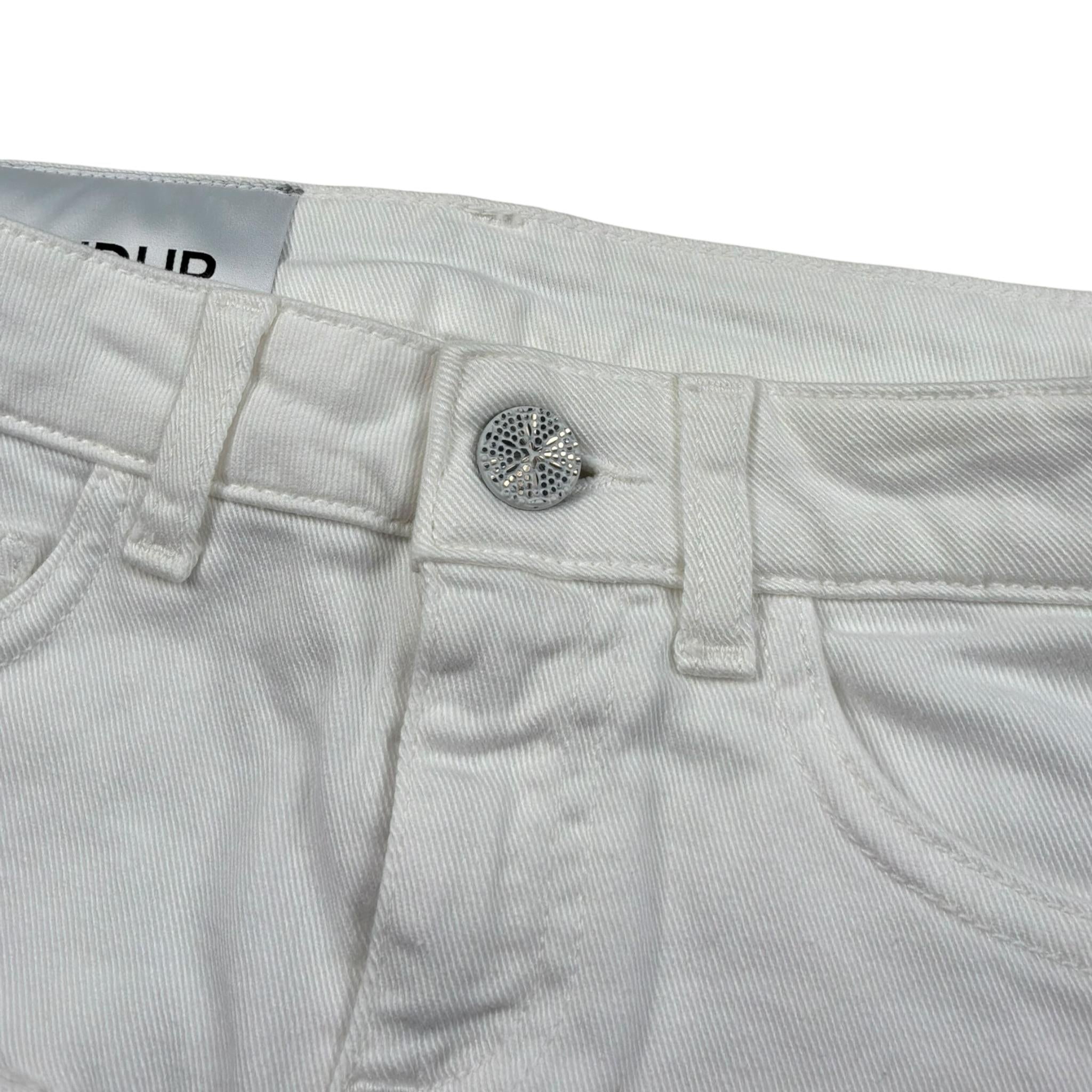 Dondup Gonna In Denim Tinta Unita con Tasconi per Bambina DFG015 BIANCO DONDUP 