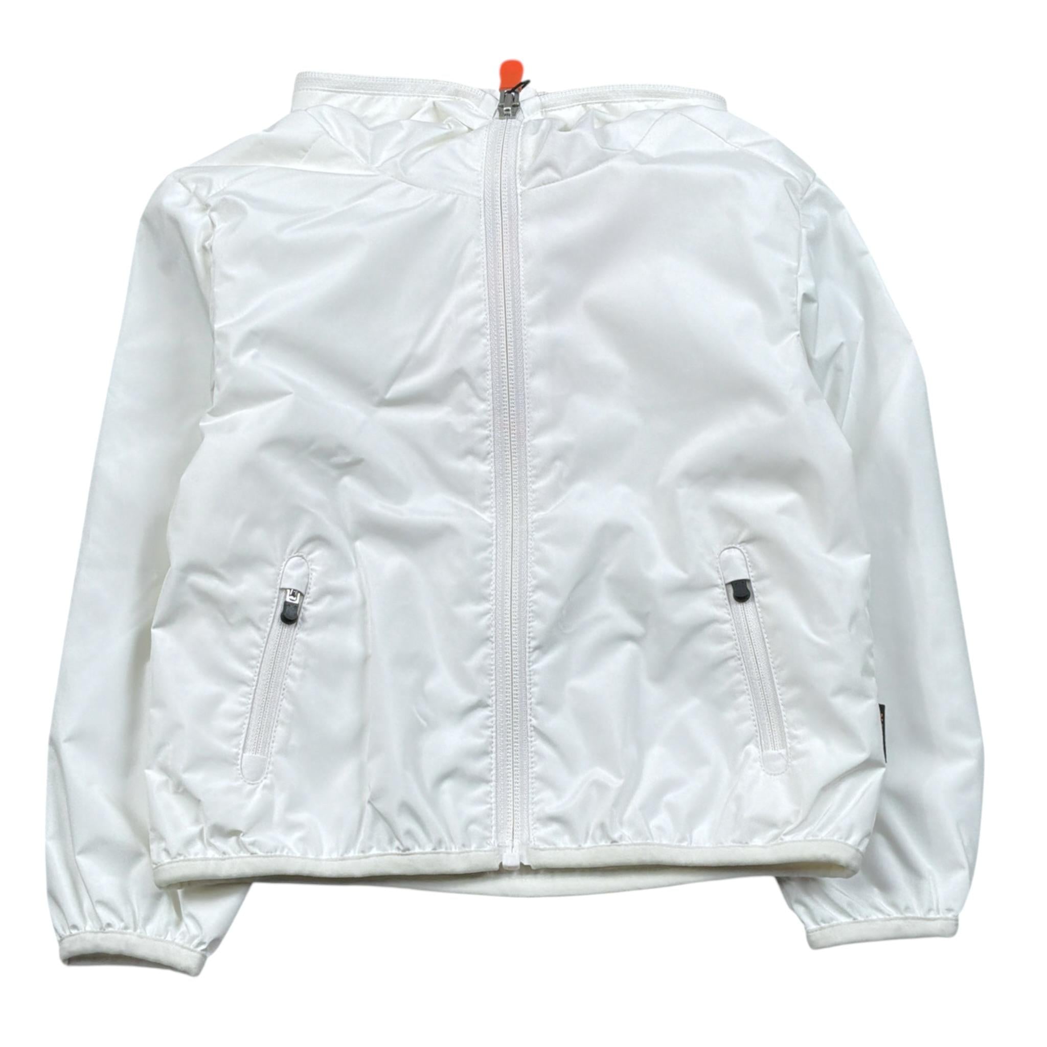 Save The Duck Giubbino tinta unita con Zip E Cappuccio Bianco per Bambina J30036XJX BIANCO SAVE THE DUCK 