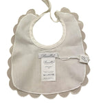 Barcellino Bavetta Tinta Unita con Stampa per Neonata 9431 BIANCO BARCELLINO 