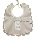 Barcellino Bavetta Tinta Unita con Stampa per Neonata 9431 BIANCO BARCELLINO 