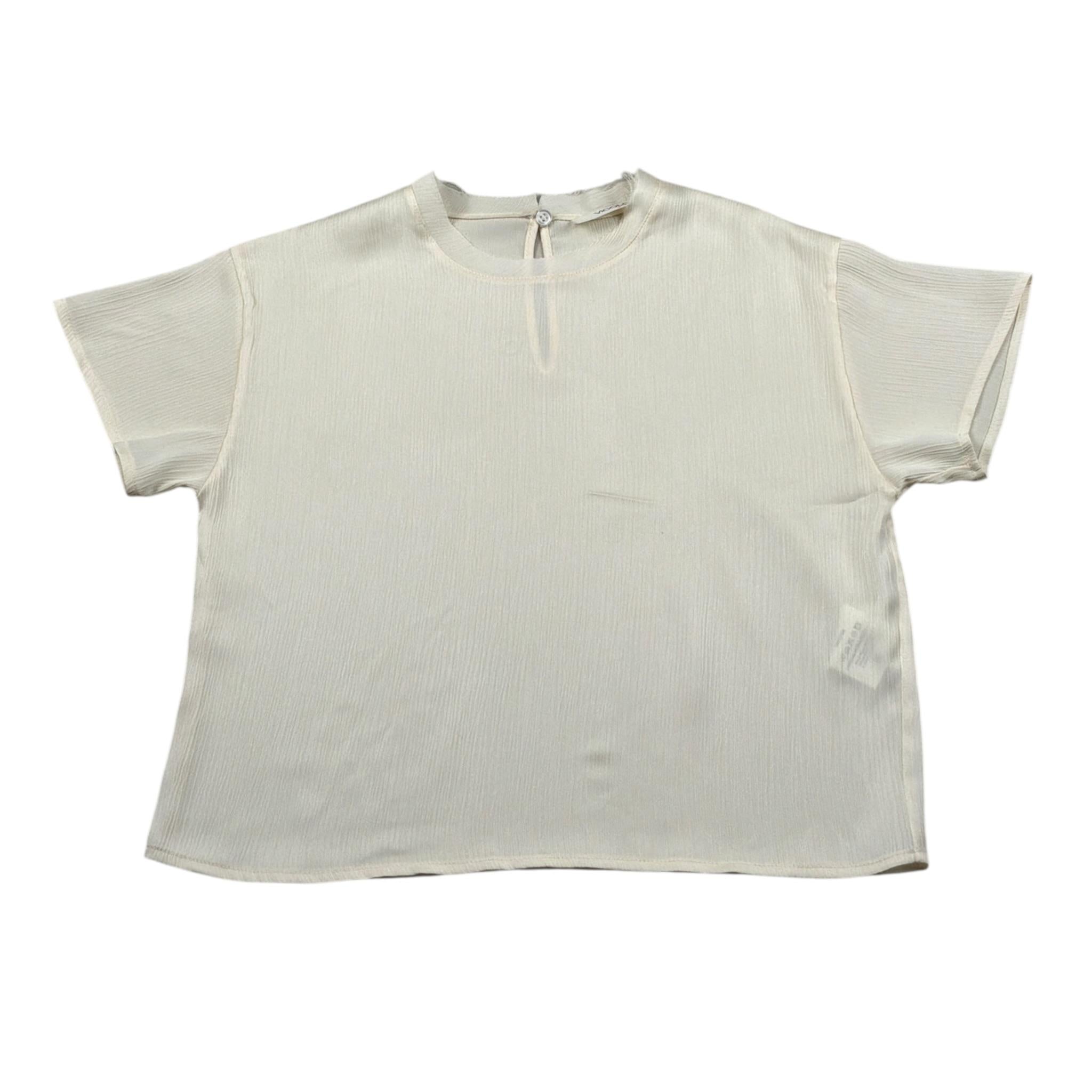 Vicolo Camicia Mezza Manica tinta unita Avorio per Bambina 3146M00087 AVORIO VICOLO 