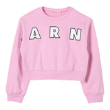 MARNI felpa girocollo tinta unita con stampa Rosa per Bambina M01193 ROSA MARNI 