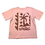 Zhoe &amp; Tobiah – Einfarbiges T-Shirt mit Rundhalsausschnitt und rosa Aufdruck für Mädchen