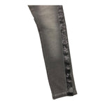 BOBOLI jeans tinta unita con elastico in vita e paillettes Grigio per Bambina 490317 GRIGIO BOBOLI 