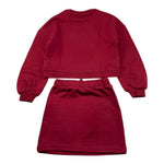 NAICE gompleto 2pz felpa-gonna tinta unita  Bordeaux per Bambina 24215 BORDEAUX NAICE 