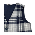 MINI BANDA gilet fantasia quadri Blu per Neonato 35688 BLU MINI BANDA 