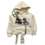 M+E' felpa chiusa con cappuccio tinta unita Bianco per Neonata UE1557 BIANCO M+E' 