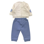 MAYORAL completo 2pz felpa-pantalone bicolore Beige/blu per Neonato DJDO BEIGE/BLU MAYORAL 