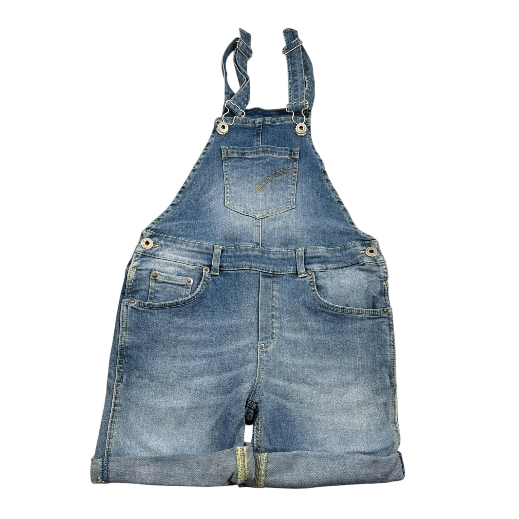 Dondup Salopette tinta unita In Denim Azzurro per Bambino DMPA119 AZZURRO DONDUP 