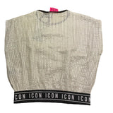 Icon Top Tinta Unita Traforato per Bambina IGKS00686 ARGENTO ICON 