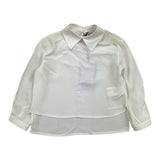 Simonetta Einfarbiges Langarm-Shirt in Weiß für Baby-Mädchen