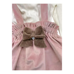 NINNAOH completo 2pz bicolore salopette-body Bianco/rosa per Neonata I2351 BIANCO/ROSA NINNAOH 