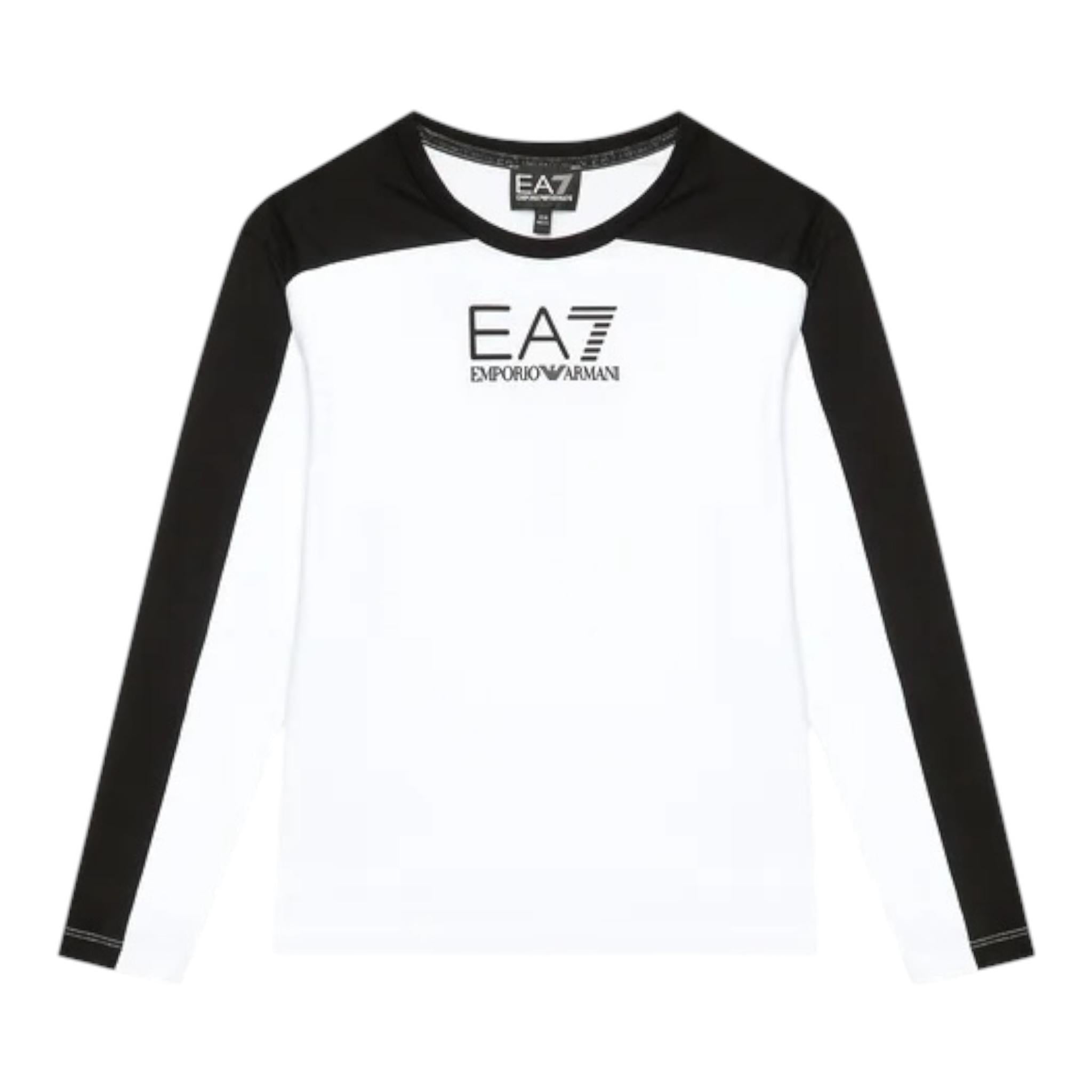 EMPORIO ARMANI shirt girocollo tinta unita con stampa Bianco per Bambino 6RBT65 BIANCO EMPORIO ARMANI 