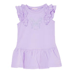 Liu Jo Abito Tinta Unita Giromanica con Brillantini per Bambina KA5091X LILLA LIU JO 